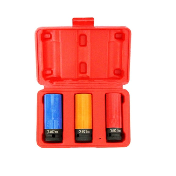 SWETRACE Lug Nut Sockets Sleeve Orange 3Pcs 19mm Alloy Household Use