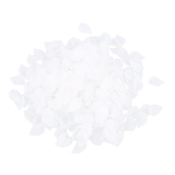 Worgeous White Acrylic Plastic Petals with Large Holes for DIY Crafts Jewelry Making and Wedding Decor 560pcs