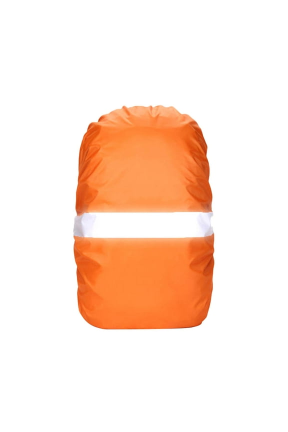 Ortofally Backpack Rain Cover Waterproof Bag Covers with Reflective Stripe for Hiking Camping Climbing Cycling Size S (Orange)