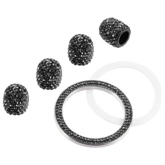 SWETRACE tire caps for cars Tire Dust Caps Zinc Alloy Black Car Tire Valve 1 Set