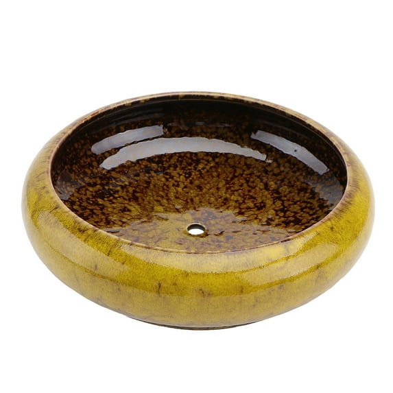 SWETRACE Round Hydroponic Ceramic Flower Pot 1Pc 7.3x7.3in