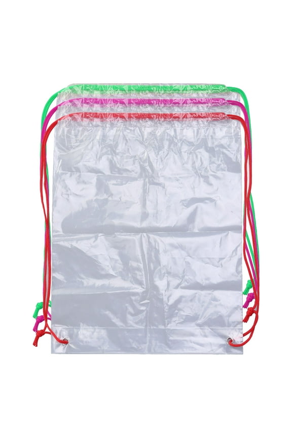 Student Use Drawstring Bag Transparent 1Set 15.7x19.7in