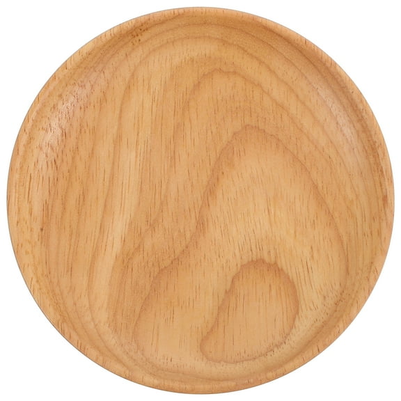 SWETRACE Flat Wooden Dinner Plate Beige For Wedding 1Pcs 4.9In