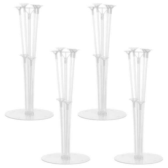 Masteelf Balloons Holder Table Stand Kit with Stick Base Clear Plastic for Easy Assembly and Display 70x17.5cm