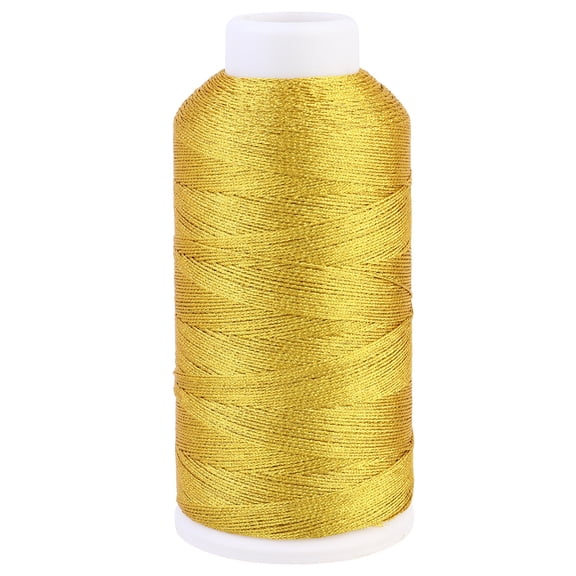 SWETRACE Embroidery Thread Spools Golden Nylon 1 Set 5.1x2.4x2.4in