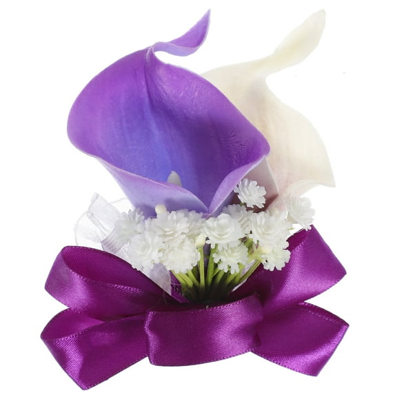 Ortofally Wedding Floral Simulation Flower Groom Boutonniere Man Brooch Pin Bride Corsage