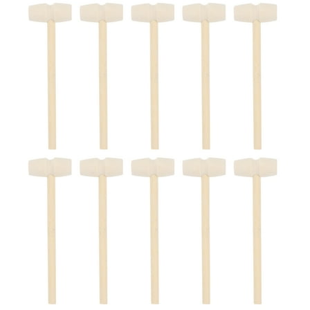 Ortofally Wooden Hammers Small Wood Mallets: Mallet Hand Tool Small 10pcs Pounding Educational for Lobster Chocolate Egg Cracking