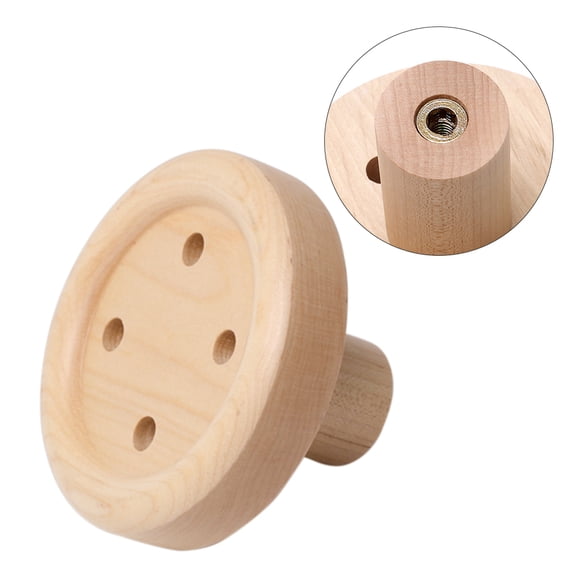 Beige Wooden Coat Hooks Wall Mounted for Hanging Coats Elegant Appearance and Solid Structure