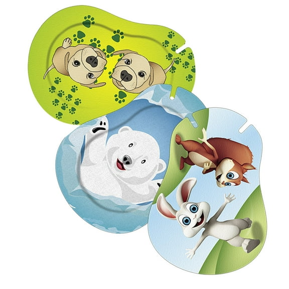 Ortopad Bamboo Adhesive Eye Patches, 30/pack, Medium Size, Animals Pack - Polar Bear, Dog, Bunny/Squirrel
