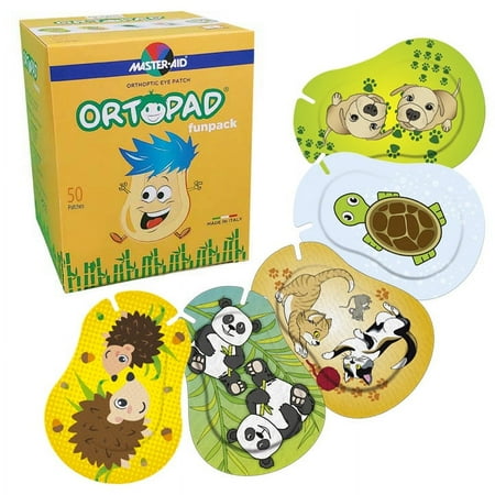 Ortopad Bamboo Adhesive Eye Patches, Fun Pack, 50/Box