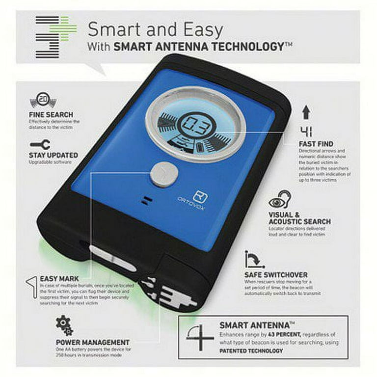 ORTOVOX3 【bool】 Ortovox 3+ Avalanche Transceiver - Walmart.com