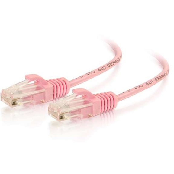 Ortronics 10ft Cat6 Snagless Unshielded (UTP) Slim Ethernet Network Patch Cable Pink