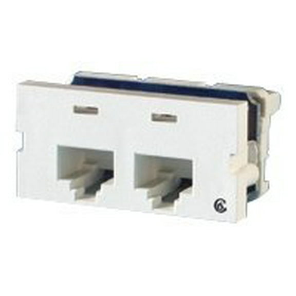 Ortronics Clarity Series II 2-Port Cat6 Jack Module, Fog White OR-S22600