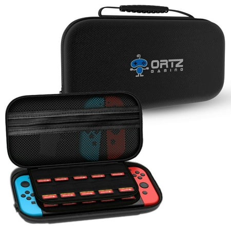 Ortz Carry Case for Nintendo Switch [Stores 29 Games] Protective Portable Hard Carry Case Pouch for Nintendo Switch Console Accessories - Travel Case Black
