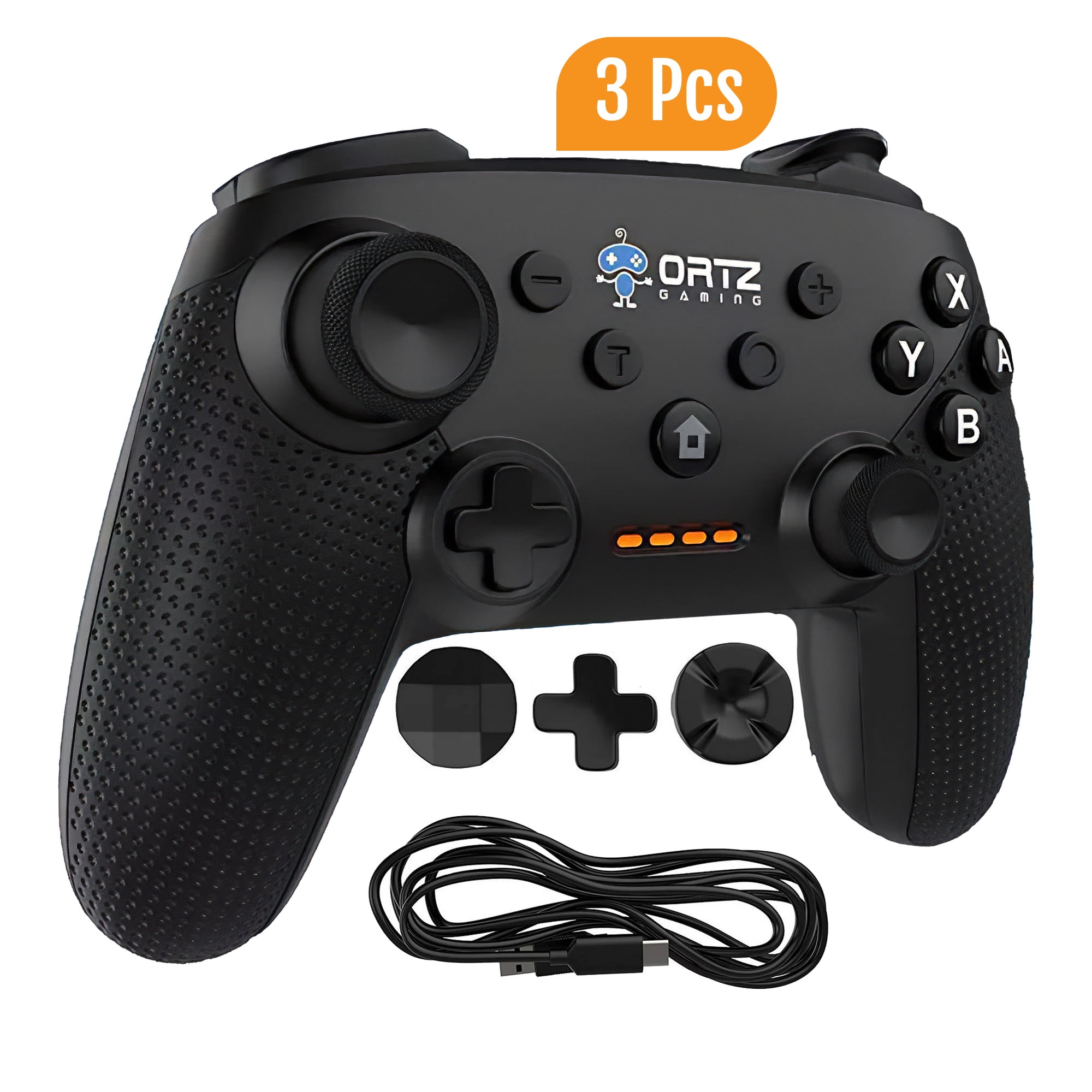 Ortz Pro Switch Controller 3 Pack Ergonomic Gamepad Set for Nintendo Switch, Wireless