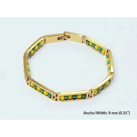 "Orula Bracelet" in Stainless Steel with Real 14 K Gold plating - TOOL25