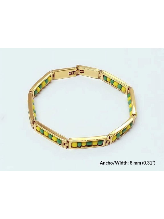 "Orula Bracelet" in Stainless Steel with Real 14 K Gold plating - TOOL25