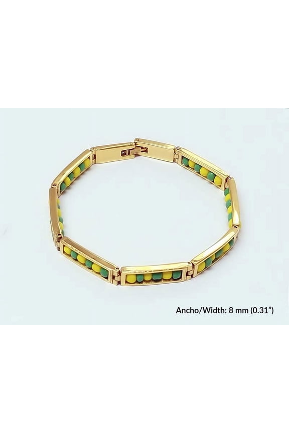 "Orula Bracelet" in Stainless Steel with Real 14 K Gold plating - TOOL25