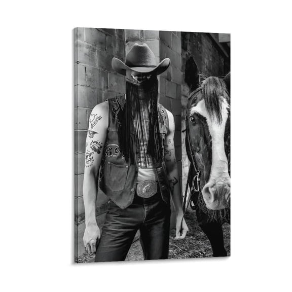 Orville Peck Country Music Singer Poster Painting On Canvas Wall Art Poster Scroll Picture Print Living Room Walls Decor Home Posters 12x18inch(30x45cm)