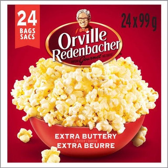 Orville Redenbacher Popcorn, Microwave Extra Buttery (24pk. with 24