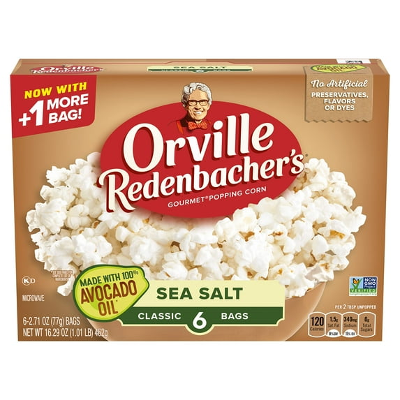 Orville Redenbacher's Avocado Oil Sea Salt Microwave Popcorn (Pack of 24)
