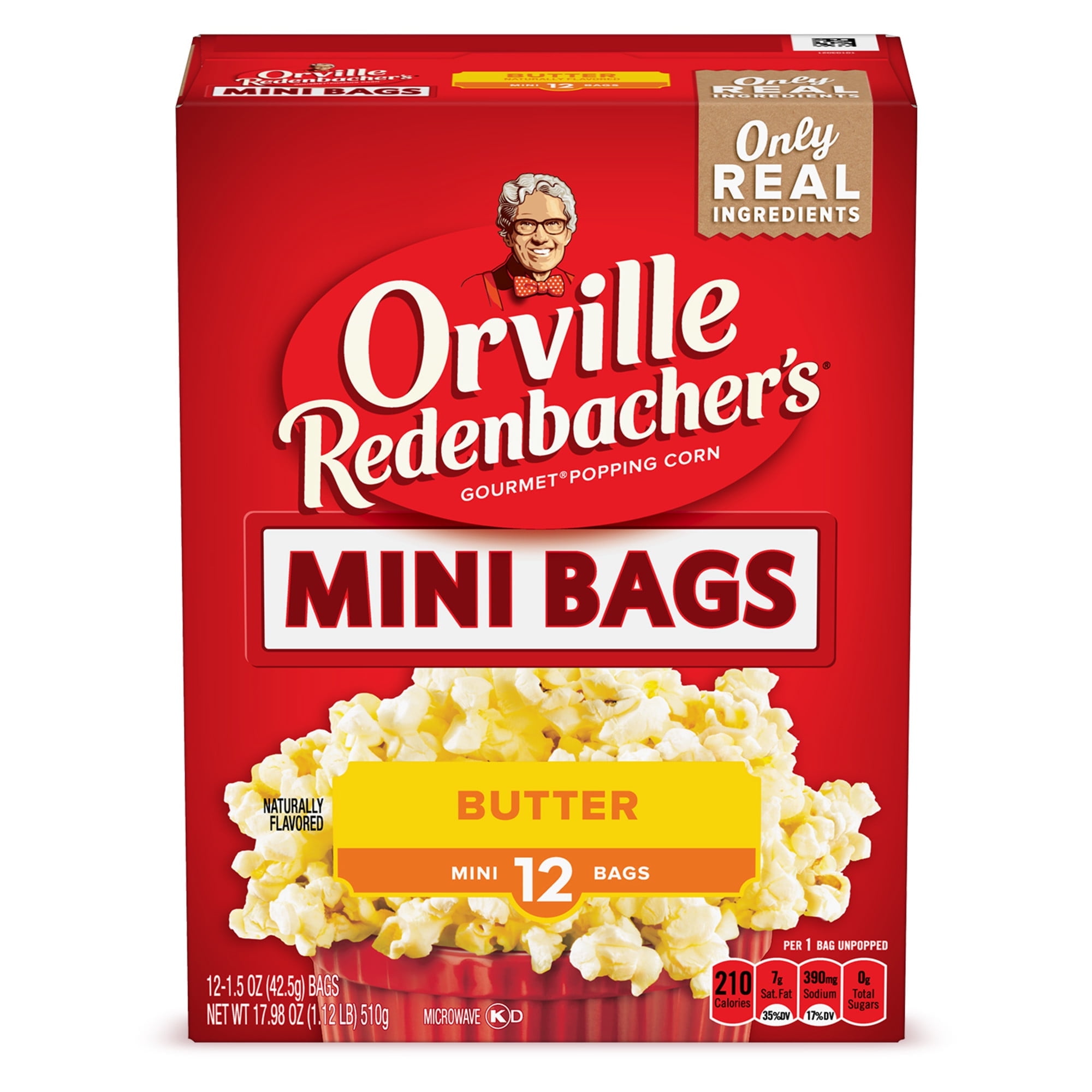 Orville Redenbacher's Butter Popcorn, Mini Bags, 1.5 oz (Pack of 4)