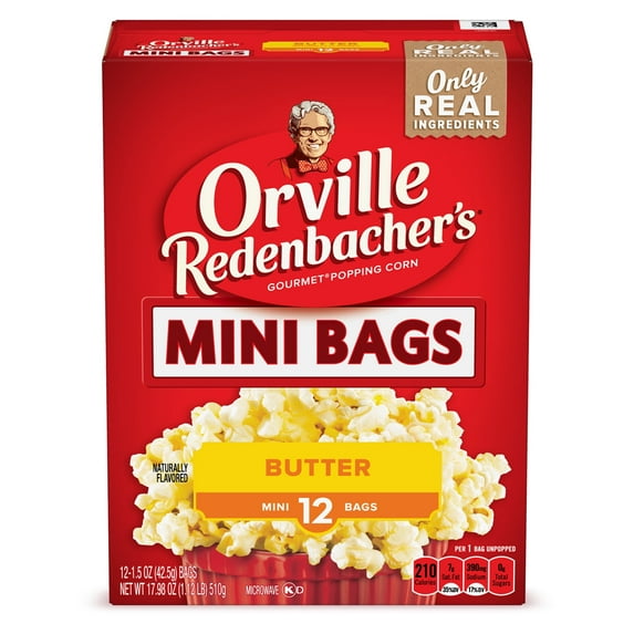 Orville Redenbacher's Butter Popcorn, Mini Bags, 1.5 oz (Pack of 6)