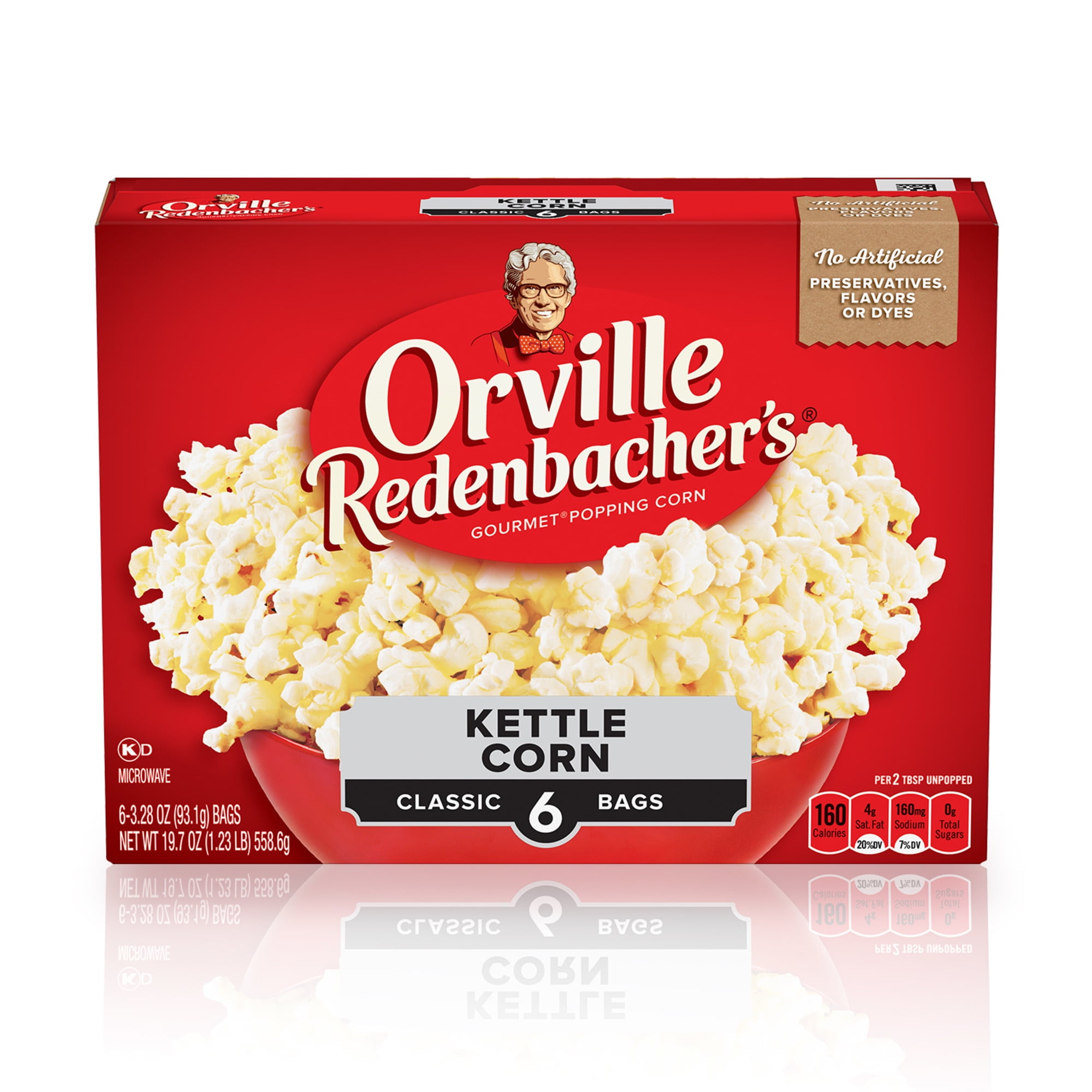 Orville Redenbacher's Kettle Corn Microwave Popcorn, 3.29 oz, 6 Count 