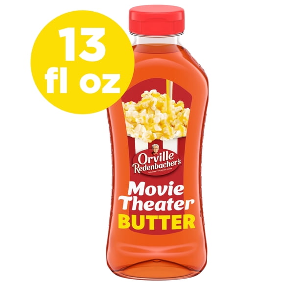 Orville Redenbacher's Movie Theater Butter Flavored Topping Oil, Movie Night Supplies, 13 fl oz. (Pack of 4)