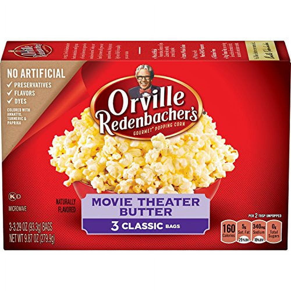 Orville Redenbacher's Movie Theater Butter Microwave Popcorn (Pack of 8)