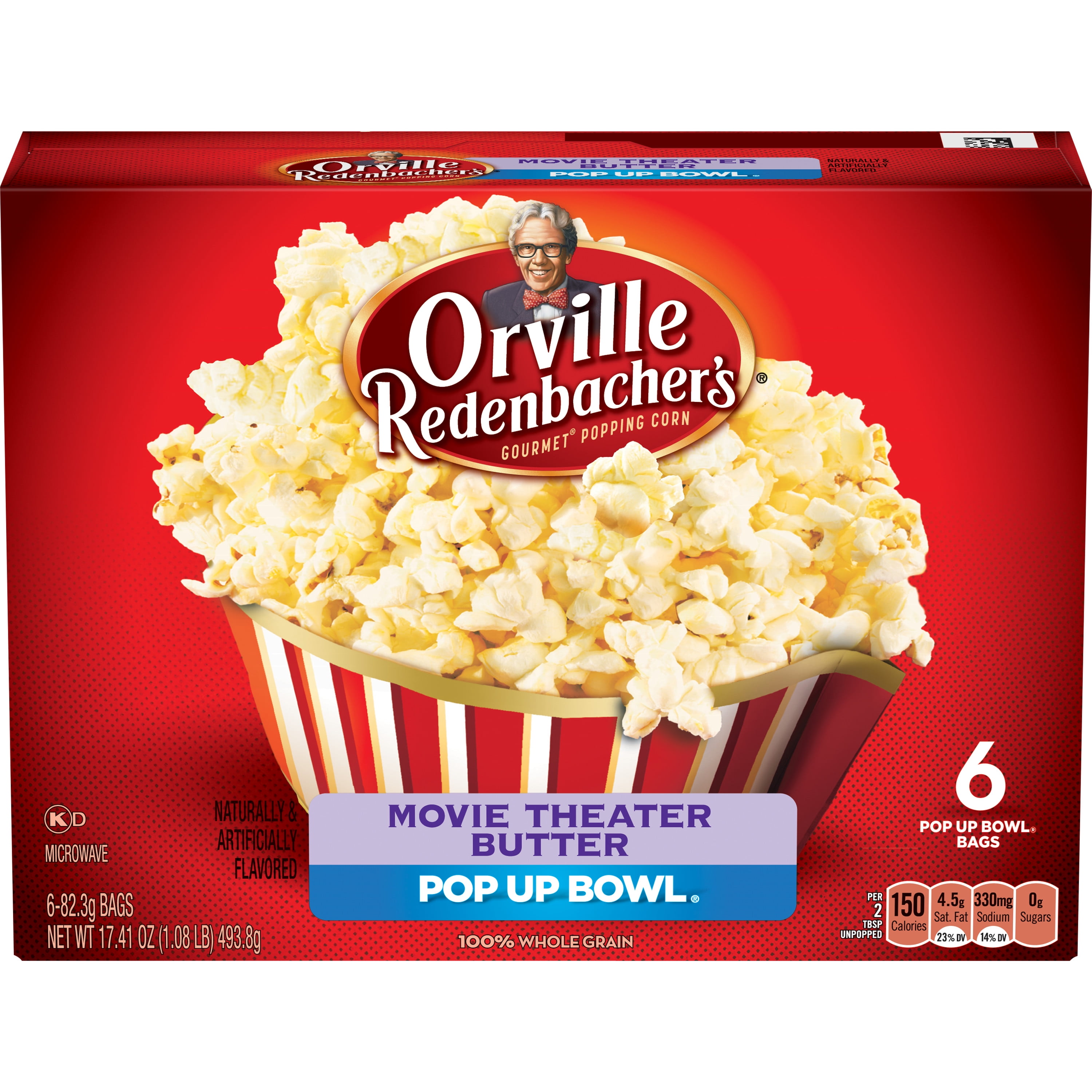 desinficere pust tang Orville Redenbacher's Movie Theater Butter Microwave Popcorn, Pop Up Bowl,  6-Count - Walmart.com