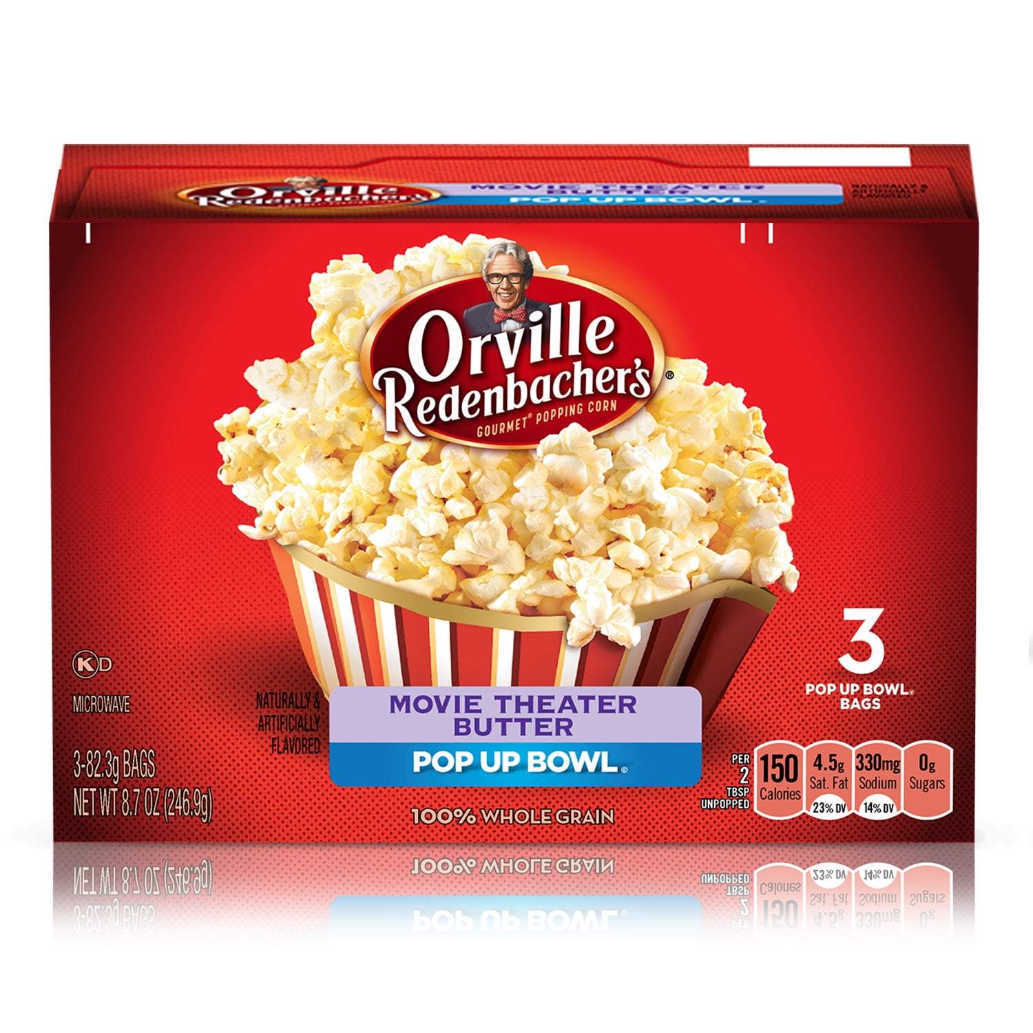 Orville Redenbacher's Movie Theater Butter Popcorn, Pop Up Bowl, 3