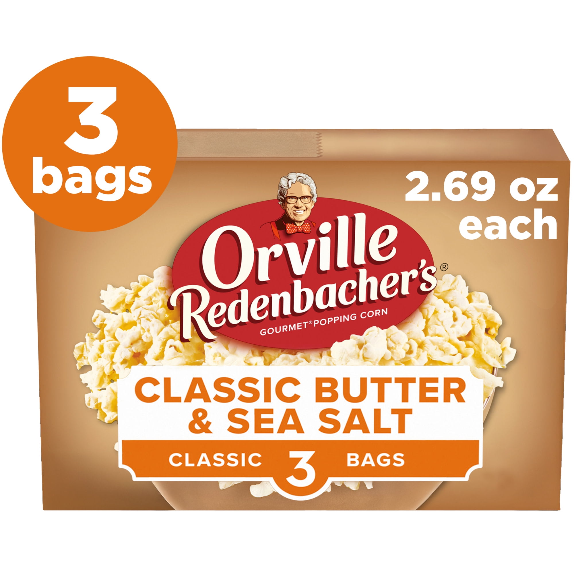 Orville Redenbacher’s Microwave Popcorn, Naturals Light Classic Butter and Sea Salt Popcorn, 2.7 oz., 3-Count