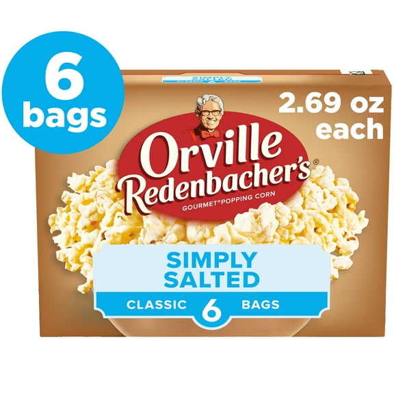 Orville Redenbachers Microwave Popcorn, Naturals Light Simply Salted Popcorn, 2.7 oz., 6-Count