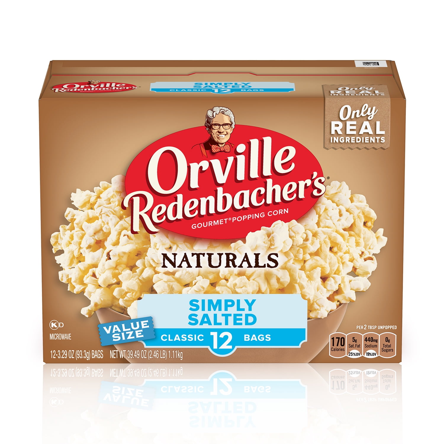 Orville Redenbacher's Popcorn – Sucré et salé prêt à manger (lot de 12 avec  un total de 12 sachets de 220 g)