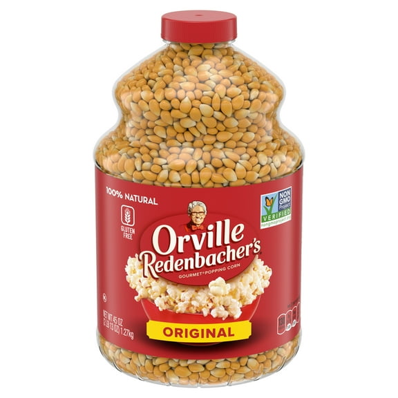 Orville Redenbacher's Original Gourmet Yellow Popcorn Kernels, 45 oz-Pack of 2
