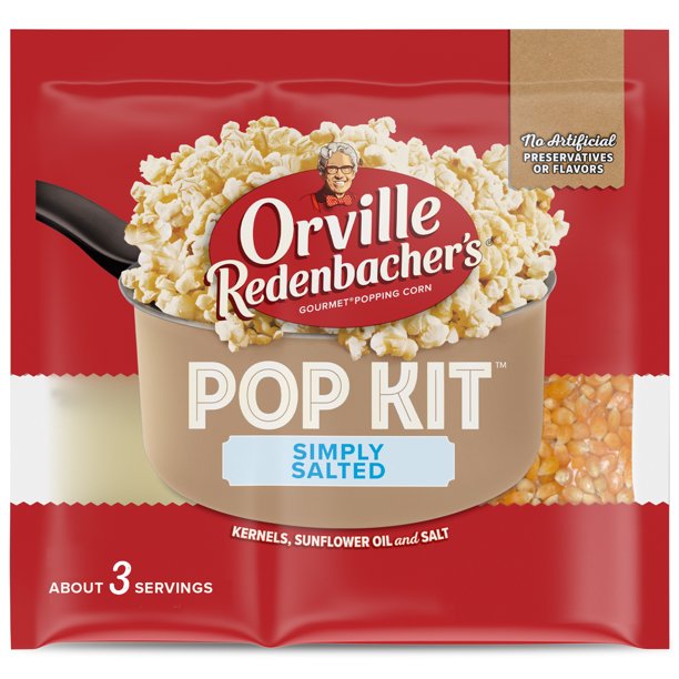 Orville Redenbacher's Popcorn Kit, Simply Salted, 3.71 oz.