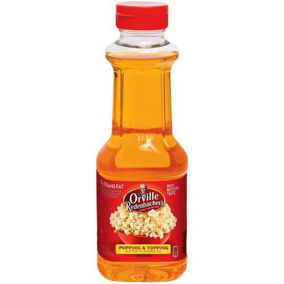 Orville Redenbacher's Popping & Topping Buttery Flavored Oil, 16 Fluid Ounce (Pack of 4)