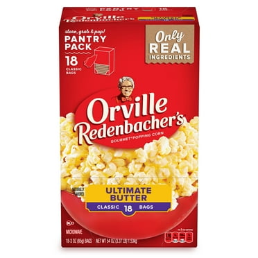 Orville Redenbacher’s Ultimate Butter Popcorn, Microwave Popcorn, 18 Count