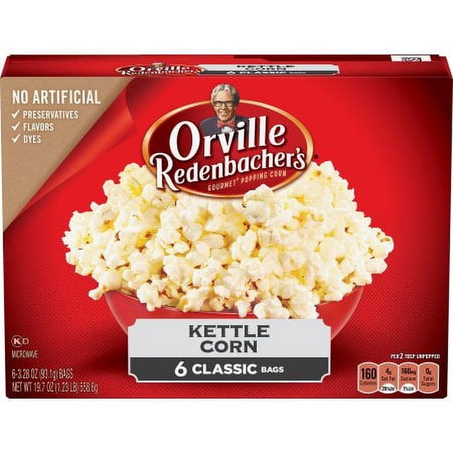 Orville Redenbachers Kettle Corn Microwave Popcorn 3.28 Oz 6 Ct (Pack ...