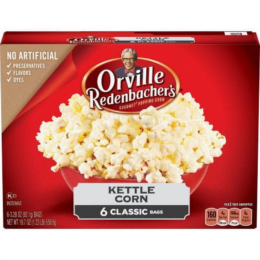 Orville Redenbachers Kettle Corn Microwave Popcorn 3.28 Oz 6 Ct (Pack