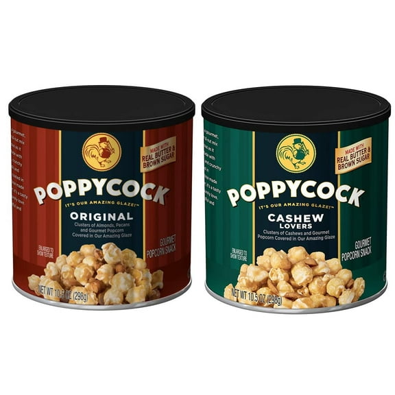 Orville Redenbachers POPPYCOCK Cashew Lovers & Original 10.5 Oz. 2 PACK