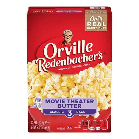 Orville Redenbachers Popcorn Movie Theater Butter, 3 Ea, 6 Pack