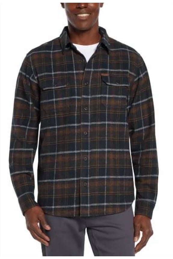 Men's Big Bear Heavy Weight Flannel Shirt, Blue Small
