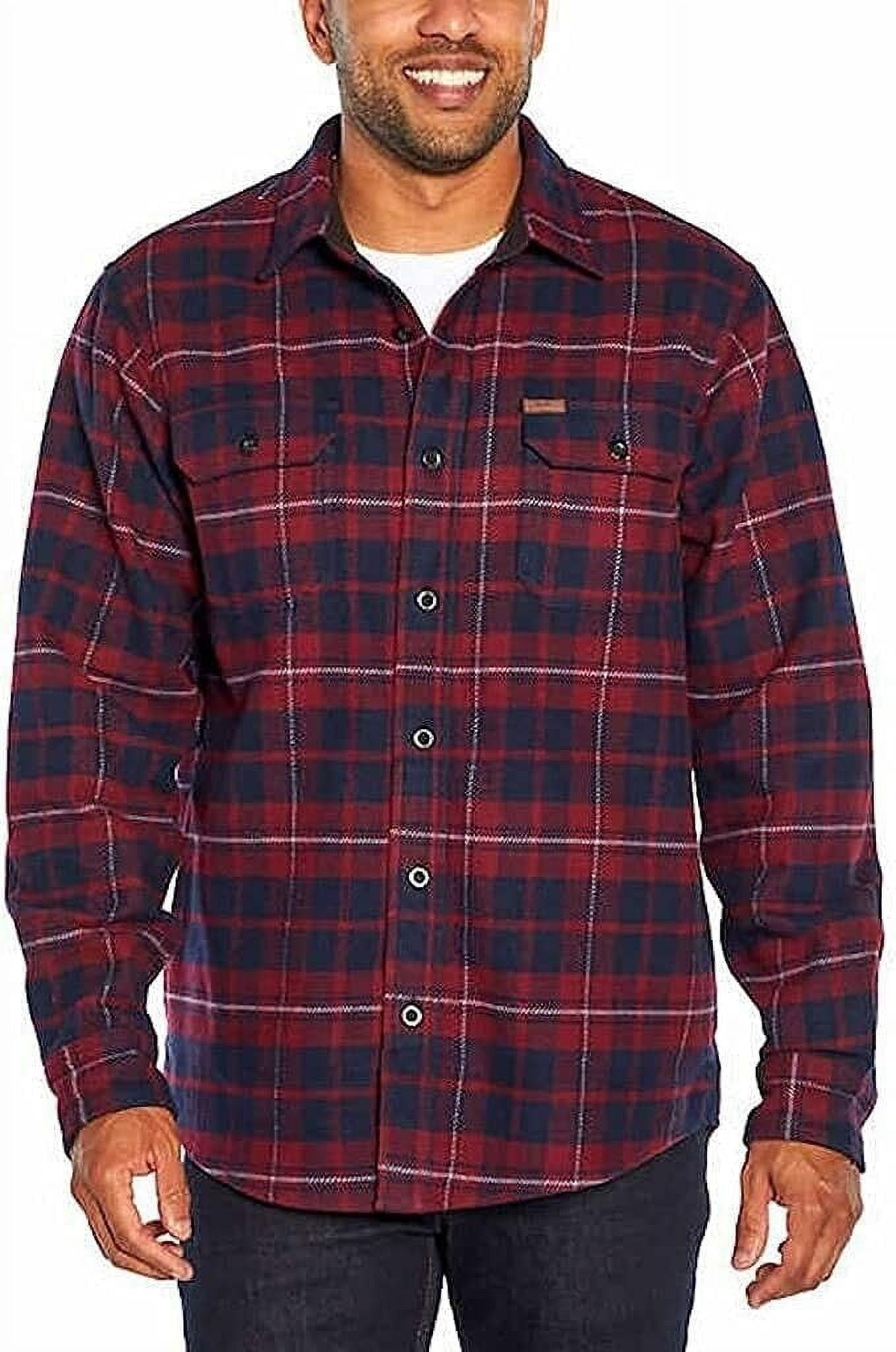 Orvis Men's Big Bear Heavy Weight Flannel Shirt, Sangria Plaid