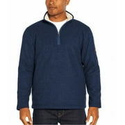 Orvis Mens Fleece Lined Quarter 1/4 Zip Pullover Sweater, Navy 3XL