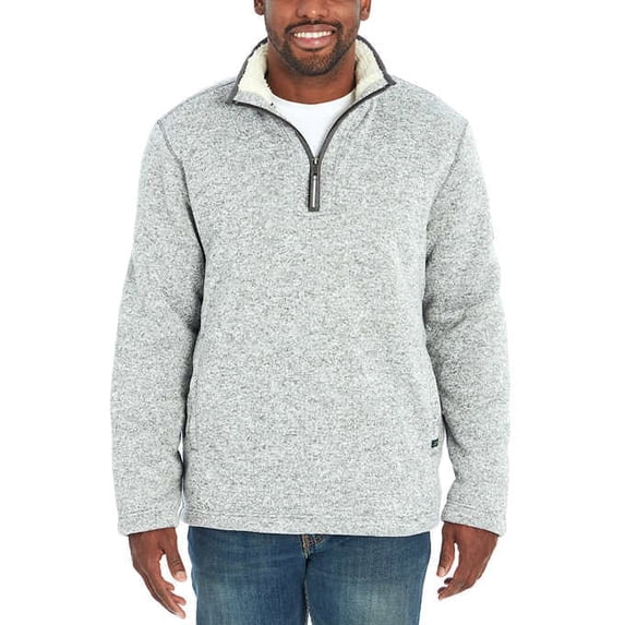 Orvis Men’s Fleece Lined Quarter Zip Pullover, Heather Gray Medium - NEW