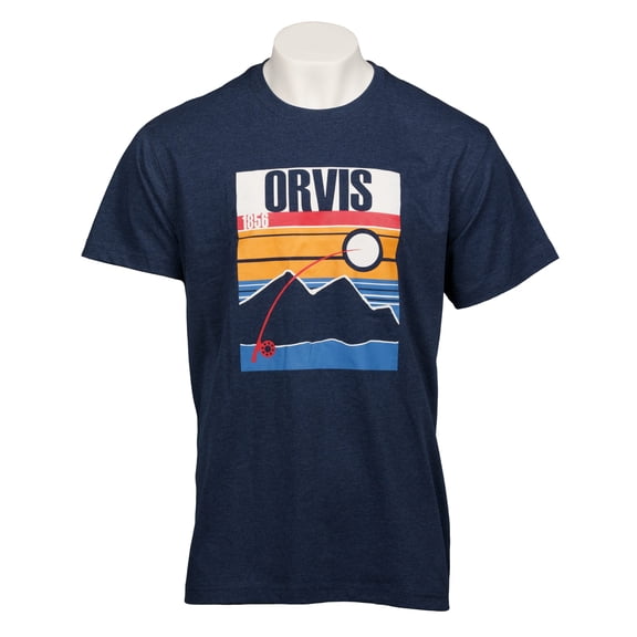 Orvis Men's Short Sleeve Graphics T-Shirt (Medieval Blue, Large)