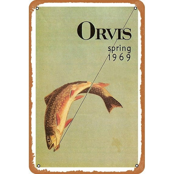 Orvis Spring 1969 Poster Poster Retro Metal Tin Sign 8x12 Inch Home Bar Man Cave Vintage Wall Decor