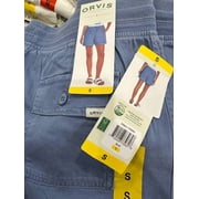 Orvis Womens Short - Pull-On Casual Comfort with Drowstring Back Pockets - Cotton Blend Shorts Blue, S